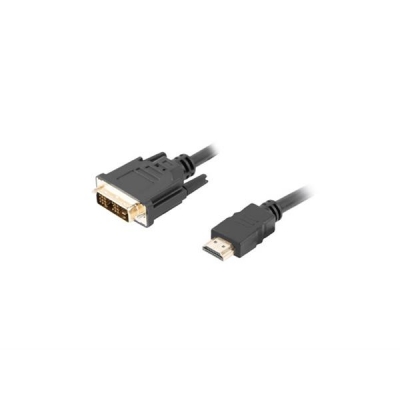 Kabel Lanberg CA-HDDV-10CC-0030-BK (HDMI M - DVI-D (18+1) M; 3m; kolor czarny)-2158073