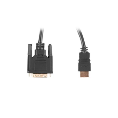 Kabel Lanberg CA-HDDV-20CU-0018-BK (HDMI M - DVI-D (24+1) M; 1,8m; kolor czarny)-2158082