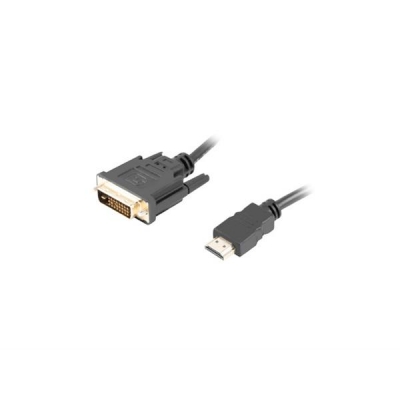 Kabel Lanberg CA-HDDV-20CU-0018-BK (HDMI M - DVI-D (24+1) M; 1,8m; kolor czarny)-2158083