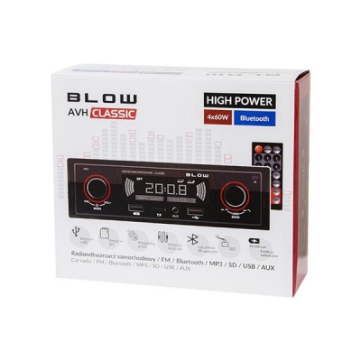 Radio samochodowe BLOW CLASSIC 78-287# (Bluetooth, USB + AUX + karty SD)-2159159