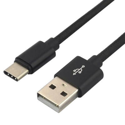 Kabel zasilający everActive CBB-1CB (USB - USB typu C ; 1m; kolor czarny)-2395722