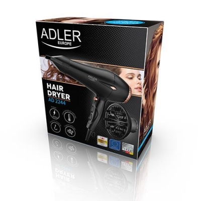 Suszarka do włosów Adler AD 2244 (2000W; kolor czarny)-2883648
