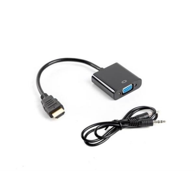 Adapter Lanberg AD-0017-BK (HDMI M - D-Sub (VGA) F; 0,20m; kolor czarny)-2904861