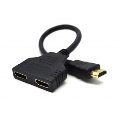 Adapter GEMBIRD DSP-2PH4-04 (HDMI M - 2x HDMI F; 0,20m; kolor czarny)-2904873