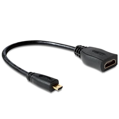 Adapter DELOCK 65391 (Micro HDMI M - HDMI F; 0,23m; kolor czarny)-2904895