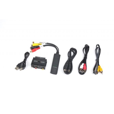 Adapter GEMBIRD UVG-002 (USB M - RCA, S-Video F; 0,50m; kolor czarny)-2904903