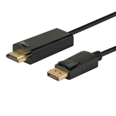 Kabel SAVIO CL-56 (HDMI M - DisplayPort M; 1,5m; kolor czarny)-2905248