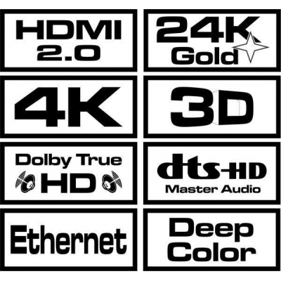 Kabel SAVIO CL-113 (HDMI M - HDMI M; 5m; kolor czarny)-2905448