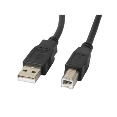 Kabel Lanberg CA-USBA-11CC-0018-BK (USB 2.0 M - USB 2.0 typu B M; 1,8m; kolor czarny)-2905810