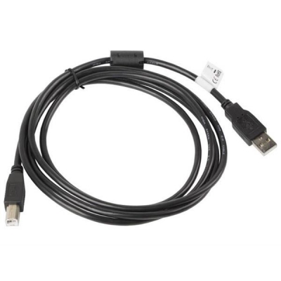 Kabel Lanberg CA-USBA-11CC-0018-BK (USB 2.0 M - USB 2.0 typu B M; 1,8m; kolor czarny)-2905811