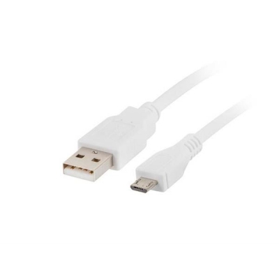 Kabel Lanberg CA-USBM-10CC-0018-W (USB 2.0 M - Micro USB M; 1,8m; kolor biały)-2905814