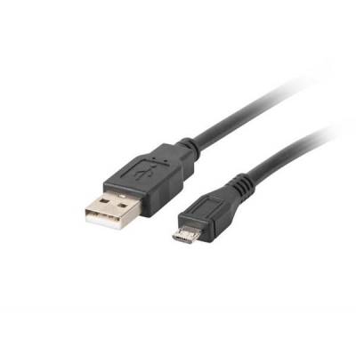 Kabel Lanberg CA-USBM-10CC-0018-BK (USB 2.0 M - Micro USB M; 1,8m; kolor czarny)-2905818