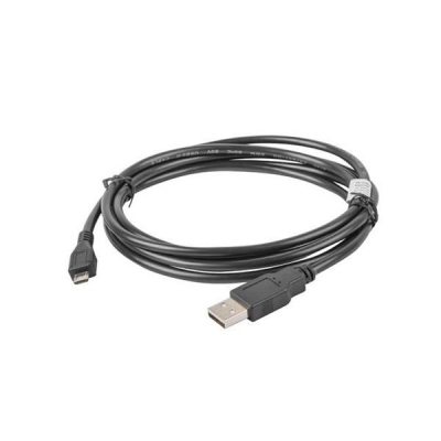 Kabel Lanberg CA-USBM-10CC-0018-BK (USB 2.0 M - Micro USB M; 1,8m; kolor czarny)-2905819