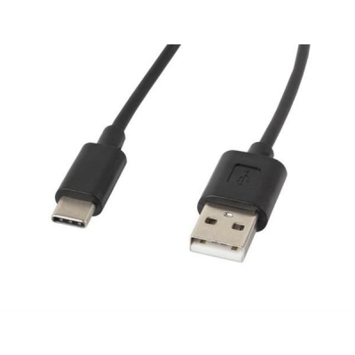 Kabel Lanberg CA-USBO-10CC-0018-BK (USB 2.0 typu A M - USB typu C M; 1,8m; kolor czarny)-2905827