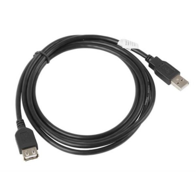 Kabel Lanberg CA-USBE-10CC-0018-BK (USB 2.0 M - USB 2.0 F; 1,8m; kolor czarny)-2905832