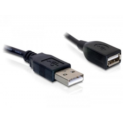 Kabel DELOCK 82457 (USB 2.0 typu A M - USB 2.0 typu A F; 0,15m; kolor czarny)-2906119