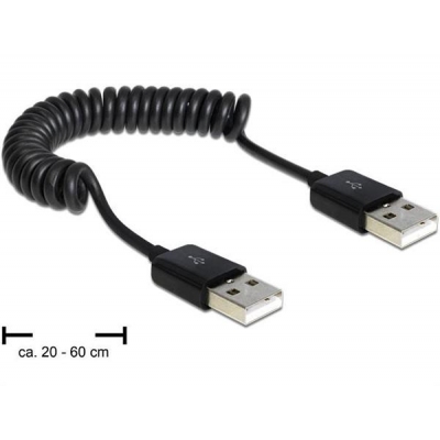 Kabel DELOCK 83239 (USB 2.0 M - USB 2.0 M; 0,6m; kolor czarny)-2906195