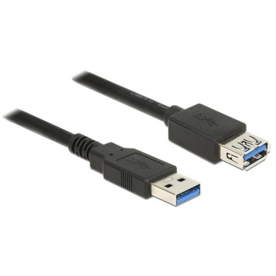 Kabel DELOCK 85058 (USB 3.0 M - USB 3.0 F; 5m; kolor czarny)-2906301