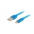 Kabel Lanberg Premium QC 3.0 CA-USBO-22CU-0018-BL (USB 2.0 typu A M - USB typu C M; 1,8m; kolor niebieski)-2905844