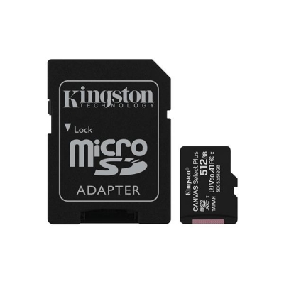 Karta pamięci z adapterem Kingston Canvas Select Plus SDCS2/512GB (512GB; Class 10, Class U1, V10; + adapter)-2943991