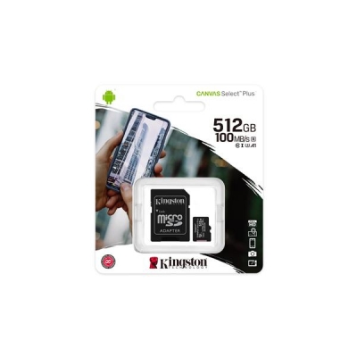 Karta pamięci z adapterem Kingston Canvas Select Plus SDCS2/512GB (512GB; Class 10, Class U1, V10; + adapter)-2943993