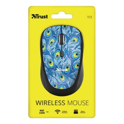 Mysz Trust Yvi Wireless Peacock 23388 (optyczna; 1600 DPI; kolor niebieski)-2947184
