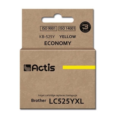 Tusz ACTIS KB-525Y (zamiennik Brother LC525Y; Standard; 15 ml; żółty)-2961939