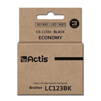 Tusz ACTIS KB-123Bk (zamiennik Brother LC123BK/LC121BK; Standard; 15 ml; czarny)-2961940