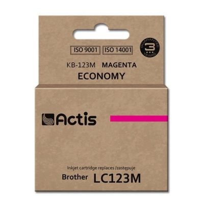 Tusz ACTIS KB-123M (zamiennik Brother LC123M/LC121M; Standard; 10 ml; czerwony)-2961942