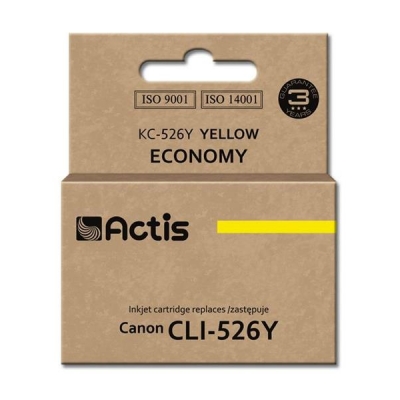 Tusz ACTIS KC-526Y (zamiennik Canon CLI-526Y; Standard; 10 ml; żółty)-2962077