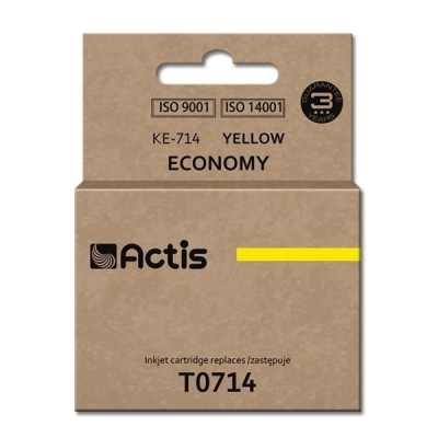 Tusz ACTIS KE-714 (zamiennik Epson T0714, T0894, T1004; Standard; 13.5 ml; żółty)-2962366