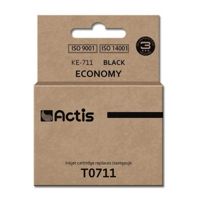 Tusz ACTIS KE-711 (zamiennik Epson T0711, T0891, T1001; Standard; 15 ml; czarny)-2962370