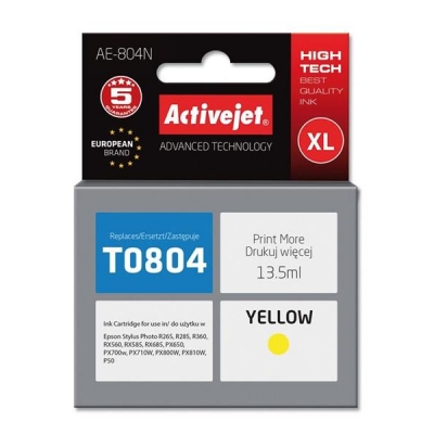 Tusz Activejet AE-804N (zamiennik Epson T0804; Supreme; 13.5 ml; żółty)-2962378