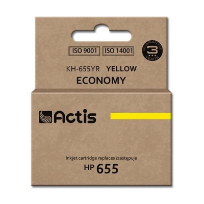 Tusz ACTIS KH-655YR (zamiennik HP 655 CZ112AE; Standard; 12 ml; żółty)-2962647