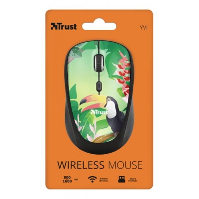 Mysz Trust Yvi Wireless Toucan 23389 (optyczna; 1600 DPI; kolor zielony)-2979696