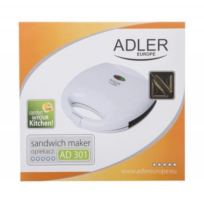 Opiekacz do kanapek Adler AD 301 (700W; kolor biały)-2988129