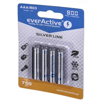 Zestaw akumulatorków everActive EVHRL03-800 (800mAh ; Ni-MH LSD)-2992799