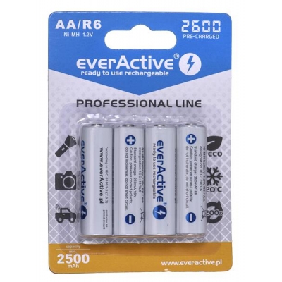 Zestaw akumulatorków everActive Professional line EVHRL6-2600 (2600mAh ; Ni-MH)-2992803