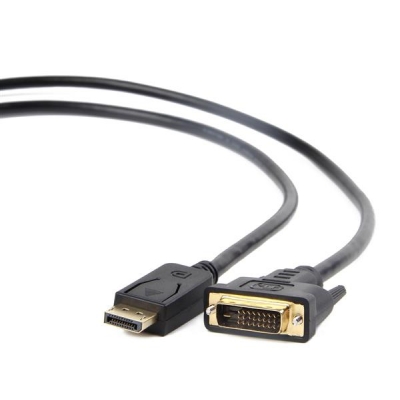 Kabel GEMBIRD CC-DPM-DVIM-6 (DisplayPort M - DVI-D M; 1,8m; kolor czarny)-3001340