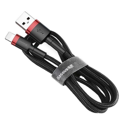 Kabel Baseus CALKLF-C19 (Lightning M - USB 2.0 M; 2m; kolor czarno-czerwony)-3001495
