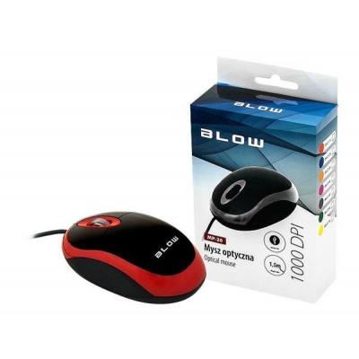 Mysz BLOW MP-20 84-011# (optyczna; 1000 DPI; kolor czerwony)-3020723