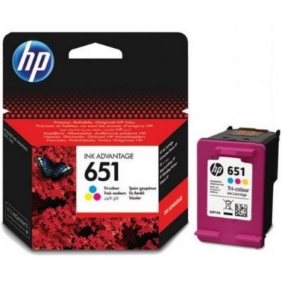 Tusz HP C2P11AE (oryginał HP651 HP 651; kolor)-3028014