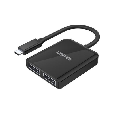 UNITEK ADAPTER USB-C 2X PORT DP 1.4 8K 60HZ, V1407-3093748