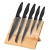 Noże na bambusowym bloku magn.  6-el Smile SNS-4-3141804