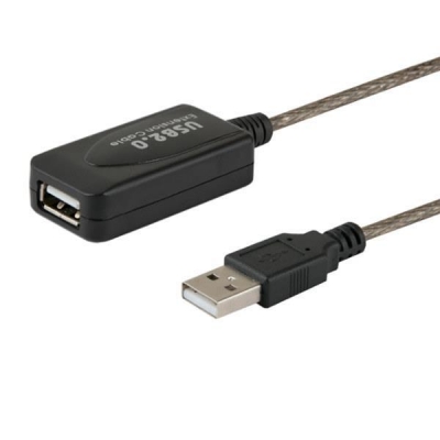 Kabel SAVIO cl-76 (USB 2.0 typu A M - USB 2.0 typu A F; 5m; kolor czarny)-3352660