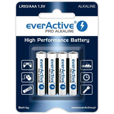 Zestaw baterii alkaliczne everActive LR034BLPA (x 4)-3404453