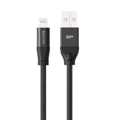 Kabel USB - Lightning  LK35AL 1M Mfi Nylon oplot Black-3567799