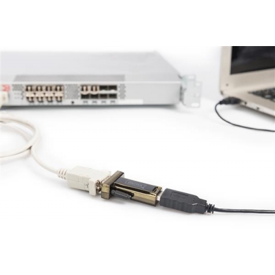 Adapter DIGITUS DA-70156 (USB M - RS-232 M; kolor czarny)-4098259