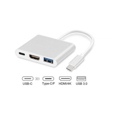 MACLEAN ADAPTER USB 3.1 C-HDMI 4K + USB 3.0 + USB C MCTV-840-4234818