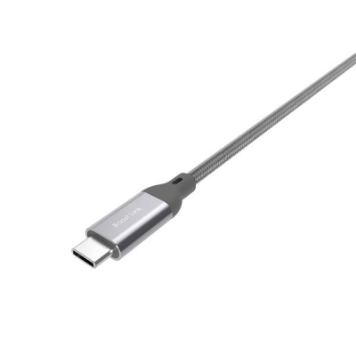 Kabel Silicon Power Boost Link Nylon LK30AC, QC3.0 USB - USB typ C 1m, grey-4759372